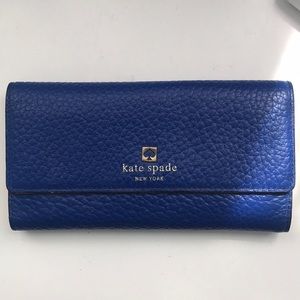 Kate Spade Blue and Tan Wallet